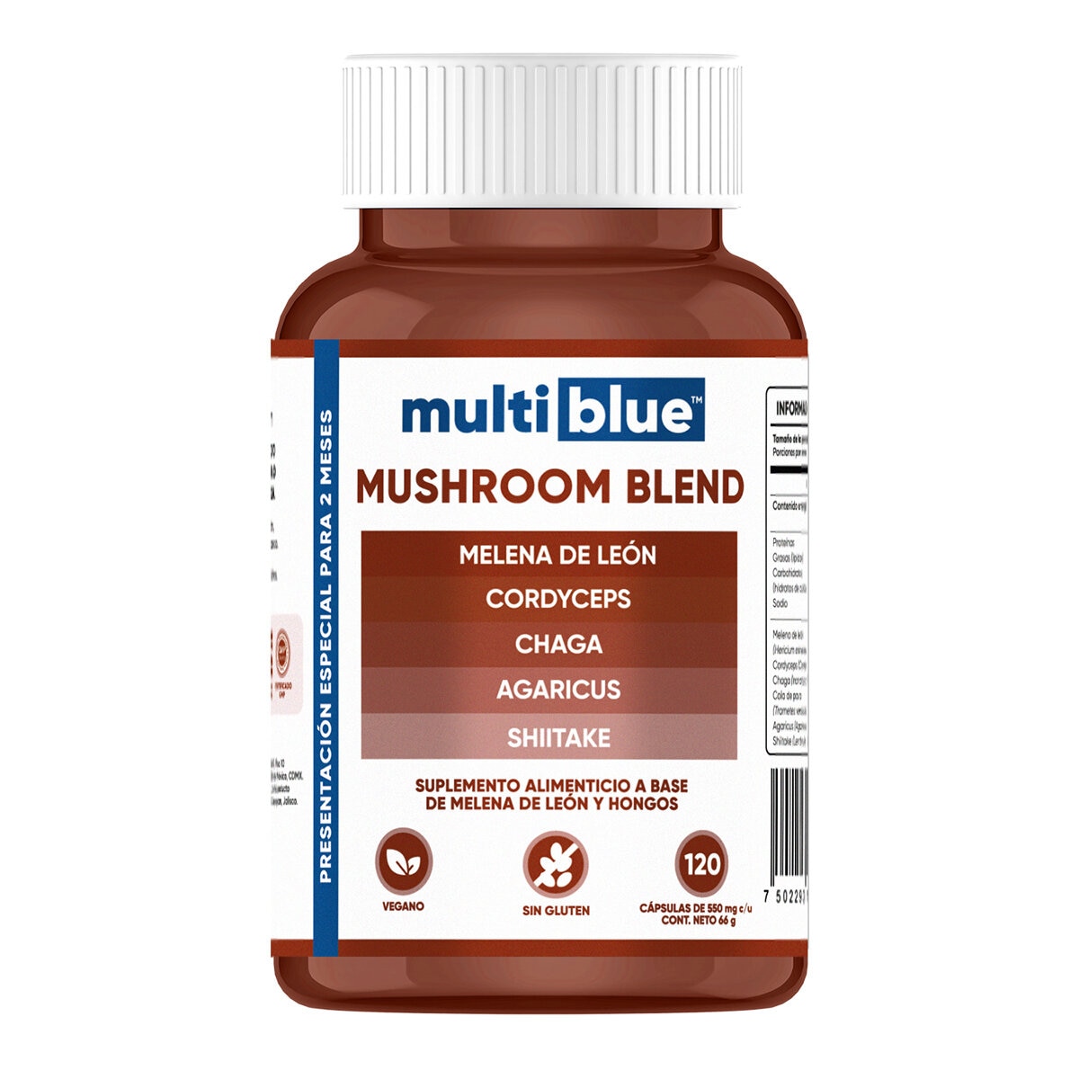 Multiblue Mushroom Blend 120 Cápsulas Multiblue Mushroom Blend 120 Cápsulas