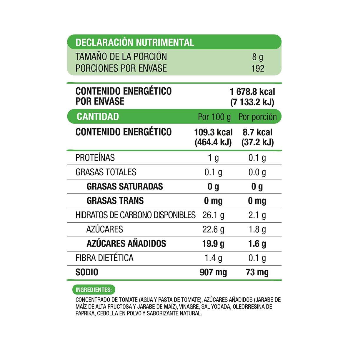 Heinz Catsup 192 sobres de8 g Heinz Catsup 192 sobres de8 g
