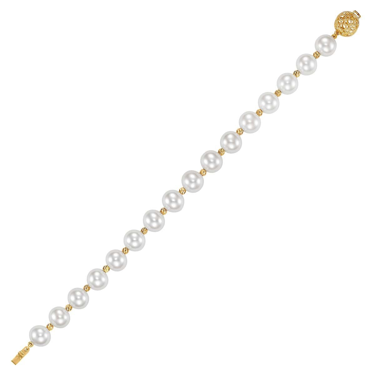 Pulsera de Perlas, Oro de 14K