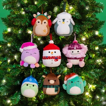 Squishmallows Ornamentos de Peluche 8 Piezas, Varios Modelos