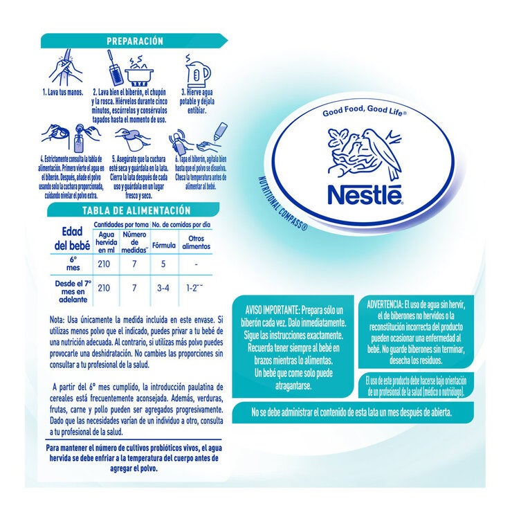 Nestle NAN Optipro 2 fórmula para bebé 2 Latas de 1.2 kg Nestle NAN Optipro 2 fórmula para bebé 2 Latas de 1.2 kg