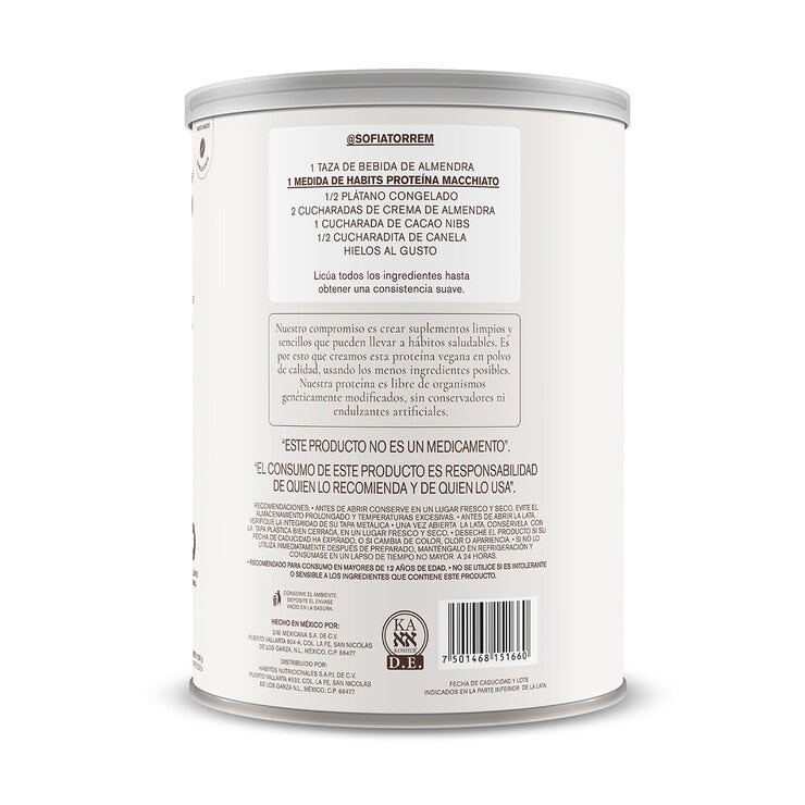 Habits by Not A Fancy Kitchen Proteína Vegetal Macciato 1.22 kg Habits by Not A Fancy Kitchen Proteína Vegetal Macciato 1.22 kg