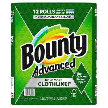 Bounty Advanced Servitoalla 12 rollos de 90 hojas