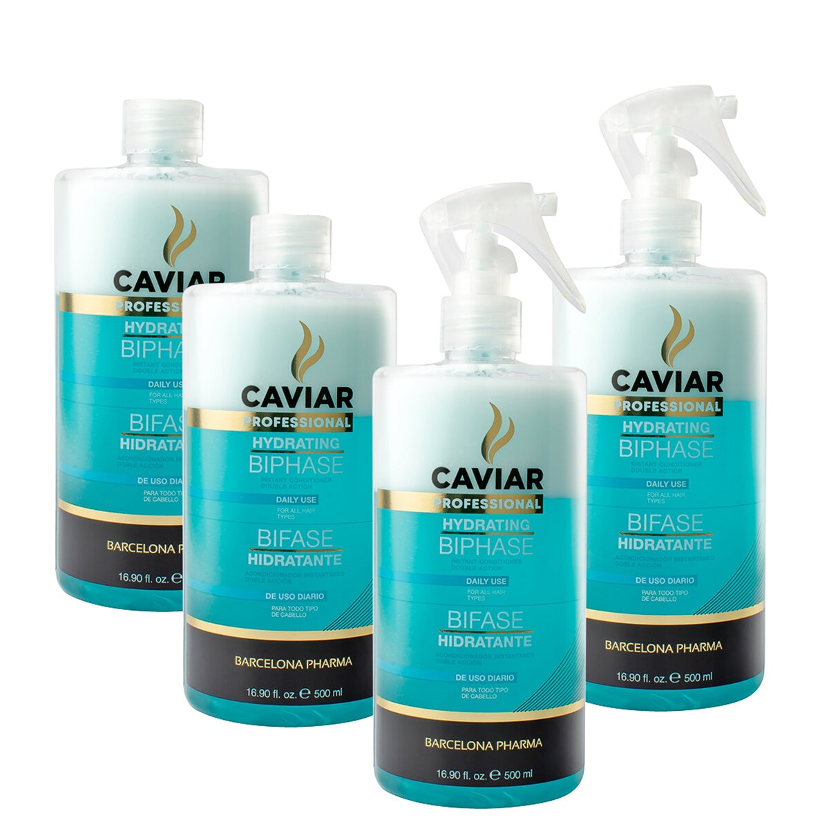 Caviar Acondicionador Hidratante Bifásico 4 pzas Caviar Acondicionador Hidratante Bifásico 4 pzas