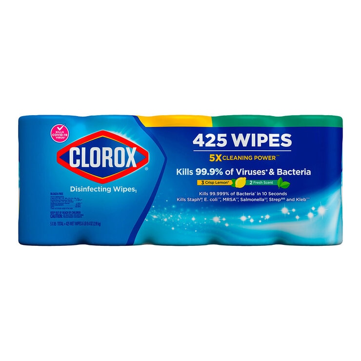 Clorox Toallas Desinfectantes 5 pzas con 85 Toallitas cada una Clorox Toallas Desinfectantes 5 pzas con 85 Toallitas cada una