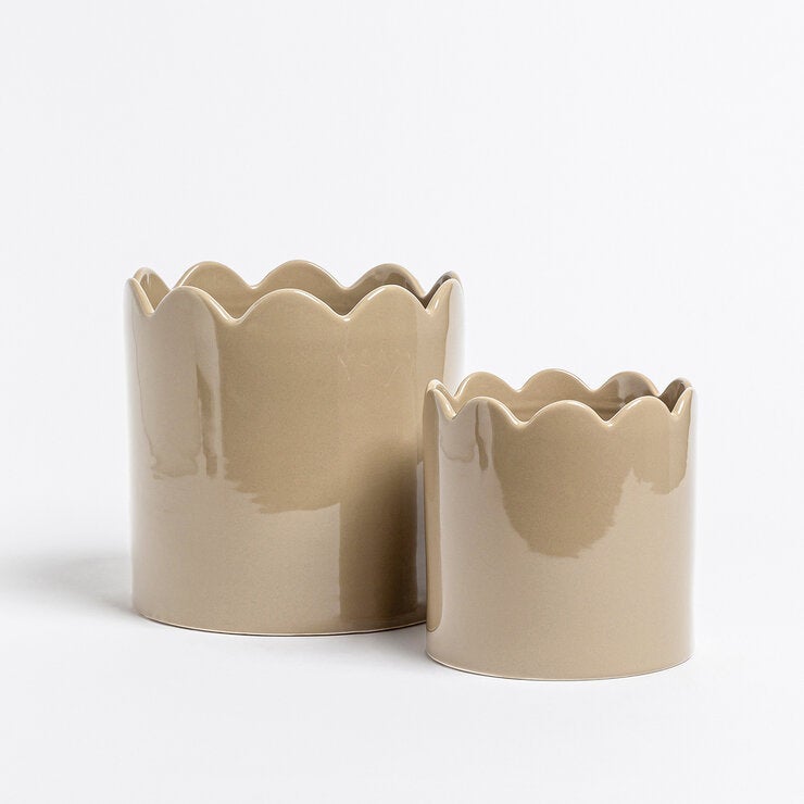Over & Back, Inspiration Set de 2 Macetas Beige Over & Back, Inspiration Set de 2 Macetas Beige