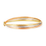 Brazalete, Oro Amarillo, Blanco y Rosa de 14K