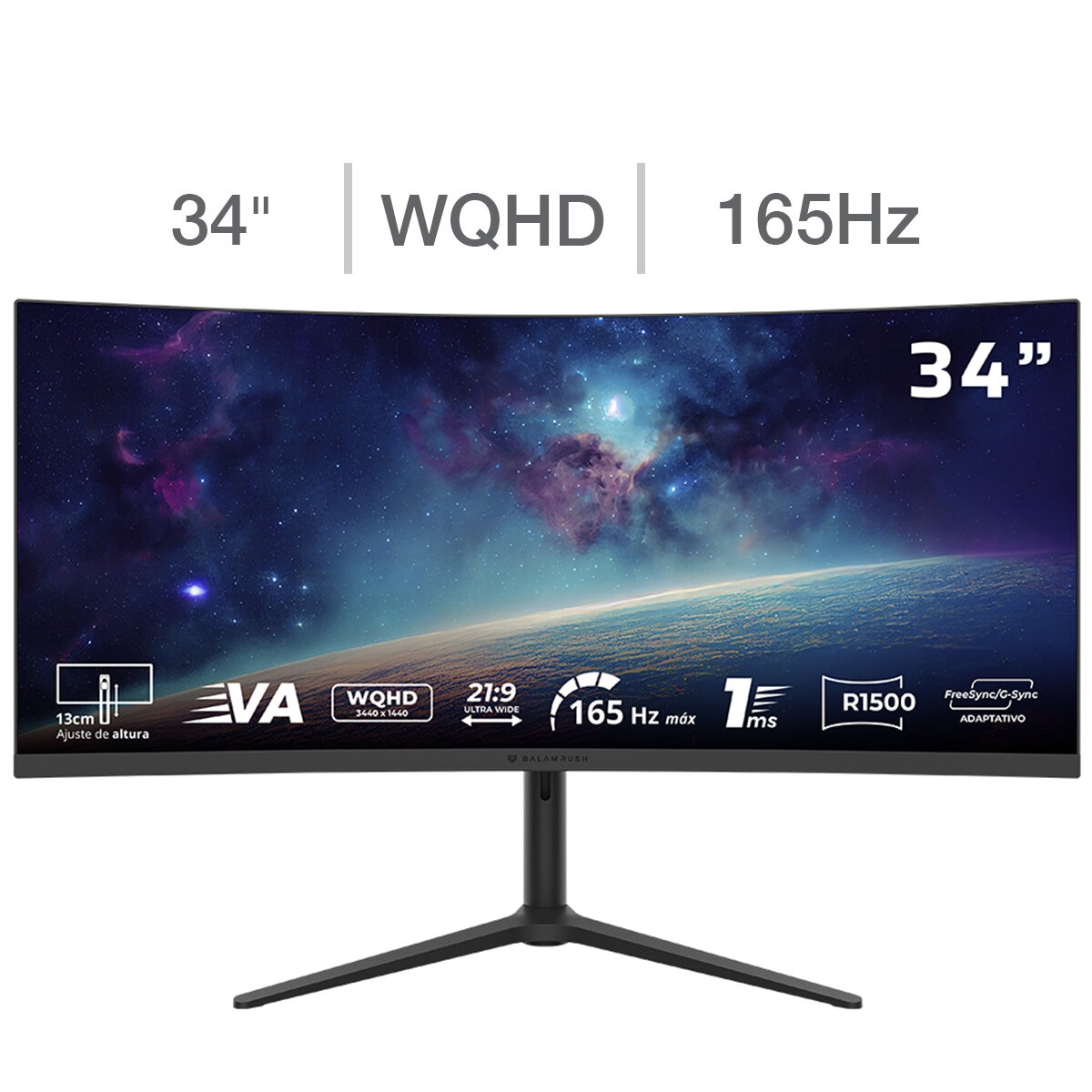 Balamrush Monitor Curvo Gaming 34" WQHD Cosmos Arcus MCA34X Balamrush Monitor Curvo Gaming 34" WQHD Cosmos Arcus MCA34X