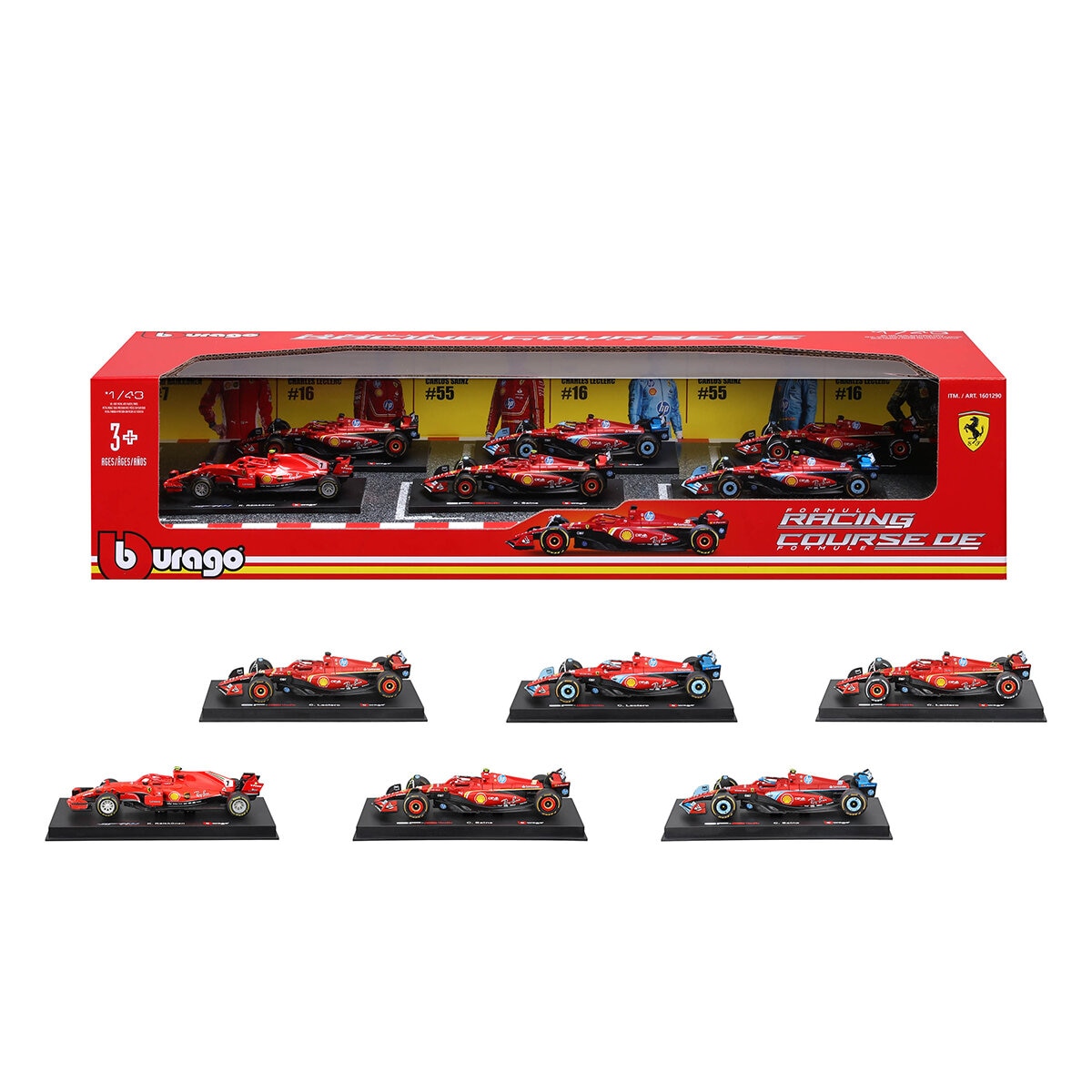 Colección Autos de Carreras F1 Escala 1:43 Paquete de 6 Piezas, Varios Modelos Colección Autos de Carreras F1 Escala 1:43 Paquete de 6 Piezas, Varios Modelos