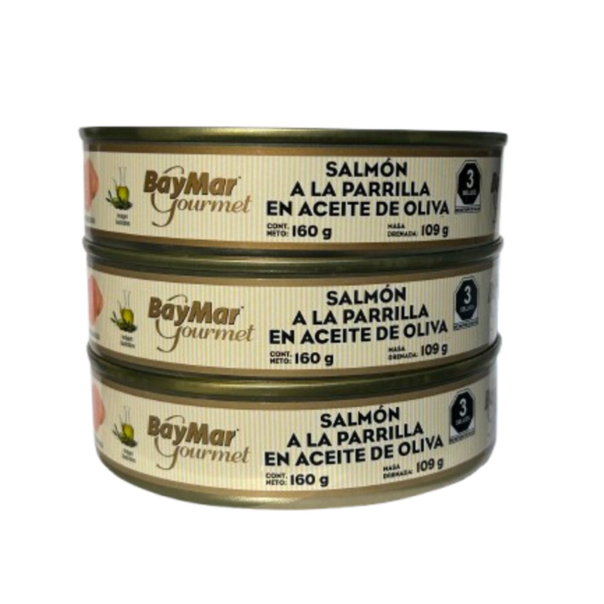 Baymar Salmón a la Parrilla en Aceite de Oliva 3/160 g Baymar Salmón a la Parrilla en Aceite de Oliva 3/160 g
