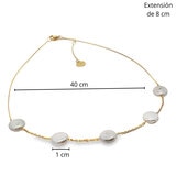 Mayfer, Collar en Aleación de Metal, con Perlas Naturales para Dama Mayfer, Collar en Aleación de Metal, con Perlas Naturales para Dama