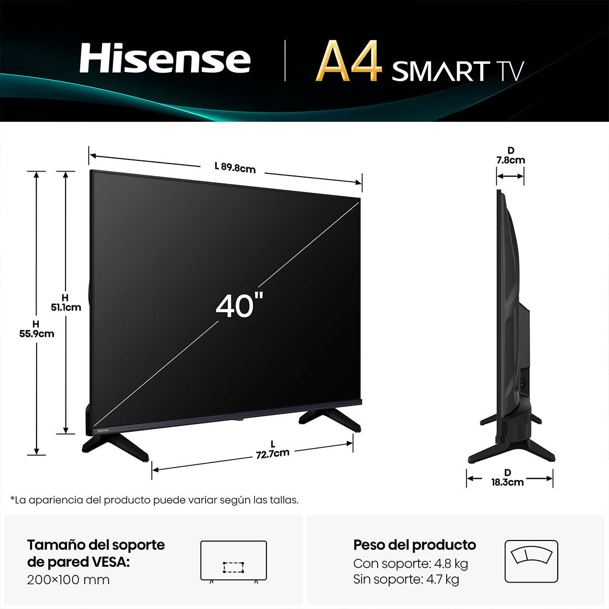 Hisense Pantalla 40" FHD Smart TV Hisense Pantalla 40" FHD Smart TV