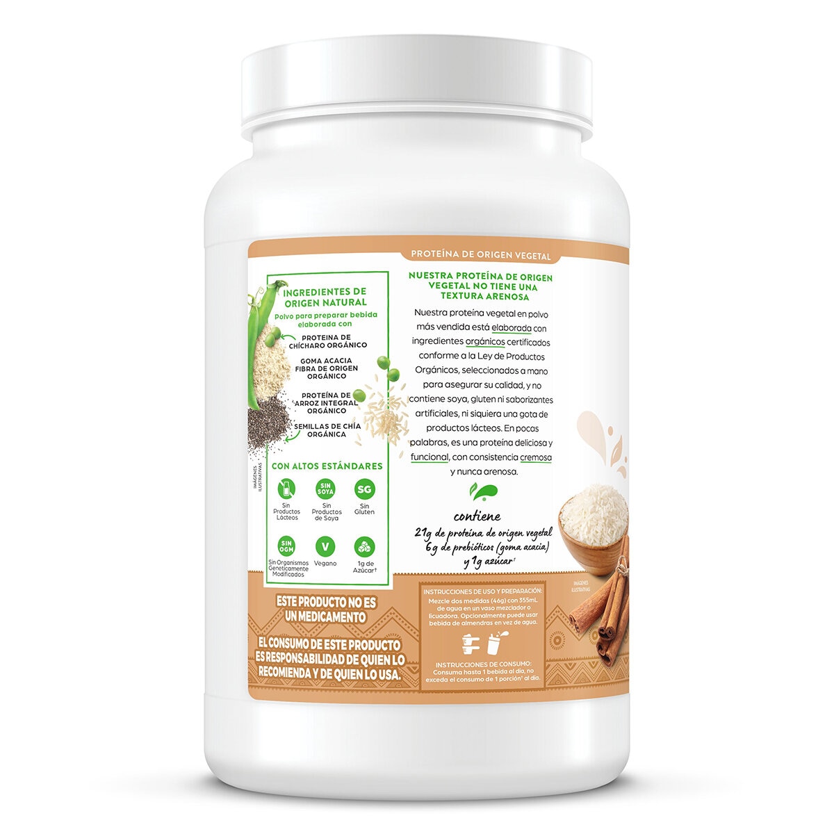 Orgain Proteína Orgánica en Polvo Sabor Horchata 1.2 kg