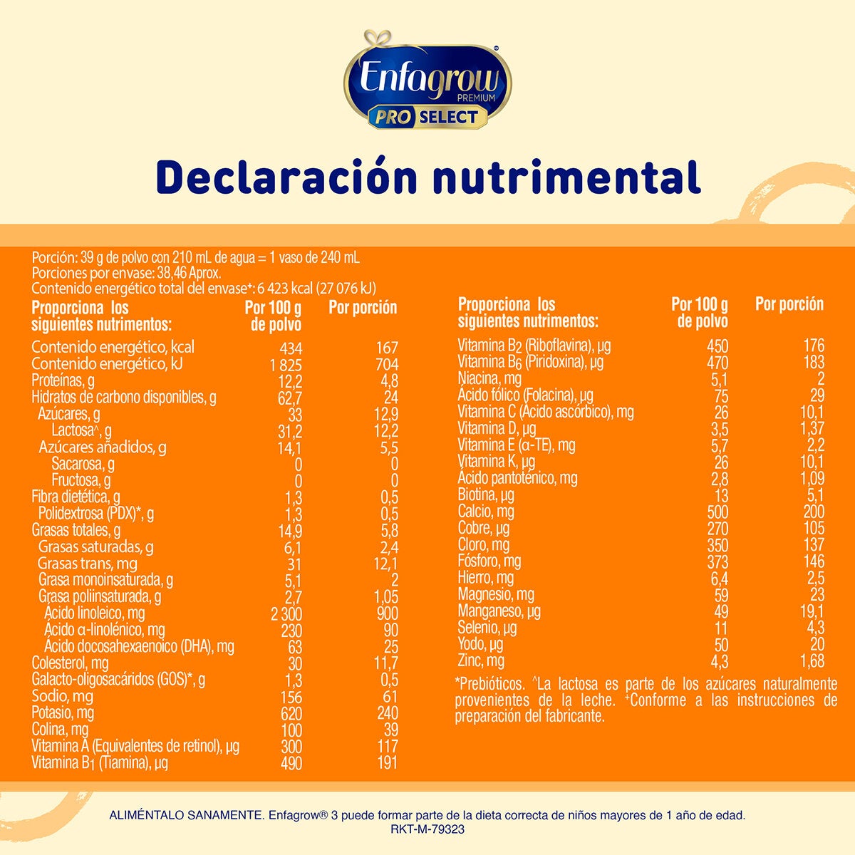Enfagrow Fórmula Infantil Etapa 3 Pro Select 2 pzas de 1.5 kg Enfagrow Fórmula Infantil Etapa 3 Pro Select 2 pzas de 1.5 kg