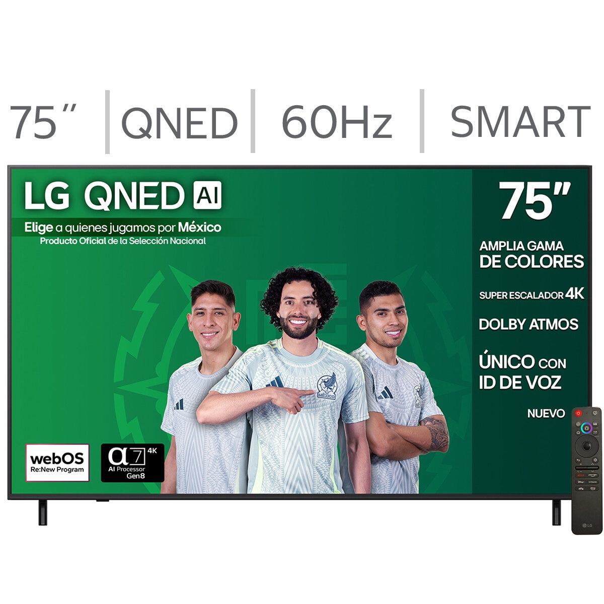 LG Pantalla 75" QNED 4K Smart TV LG Pantalla 75" QNED 4K Smart TV