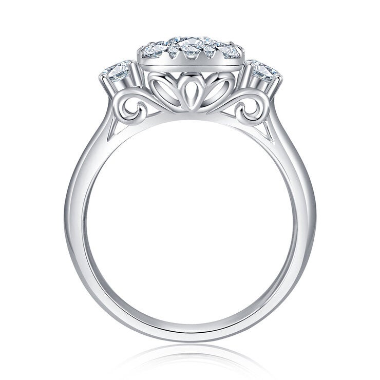 Anillo de Compromiso, 1.33ctw Diamantes, Oro Blanco de 14Kt Anillo de Compromiso, 1.33ctw Diamantes, Oro Blanco de 14Kt