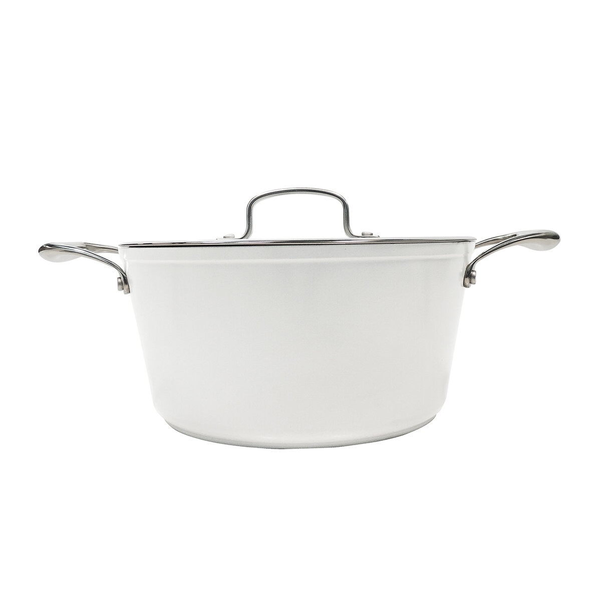 Westinghouse, Cacerola 28 cm de Cerámica Blanca, Acero Inoxidable Westinghouse, Cacerola 28 cm de Cerámica Blanca, Acero Inoxidable