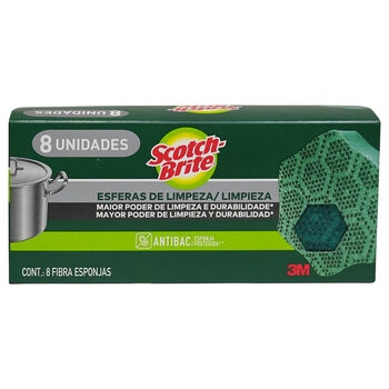 Scotch Brite Esferas de Limpieza Pesada 8 pzs