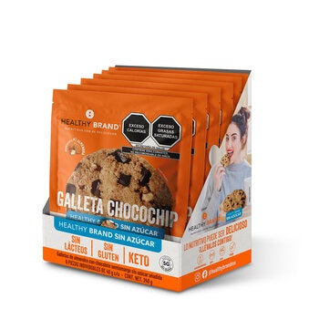 Healthy Brand Galletas Keto con Chispas de Chocolate 6 pzas de 40 g Healthy Brand Galletas Keto con Chispas de Chocolate 6 pzas de 40 g