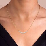 Collar de Barra de Diamantes 1.00ctw, Oro Amarillo 14K Collar de Barra de Diamantes 1.00ctw, Oro Amarillo 14K