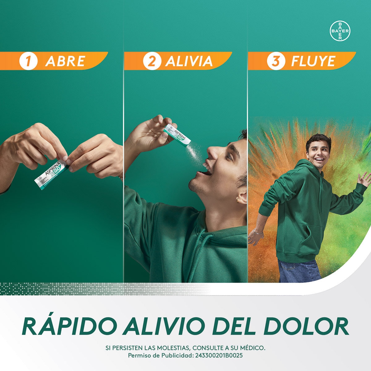 Aspirina Go Sabor Naranja 2 Cajas con 10 Sobres c/u Aspirina Go Sabor Naranja 2 Cajas con 10 Sobres c/u