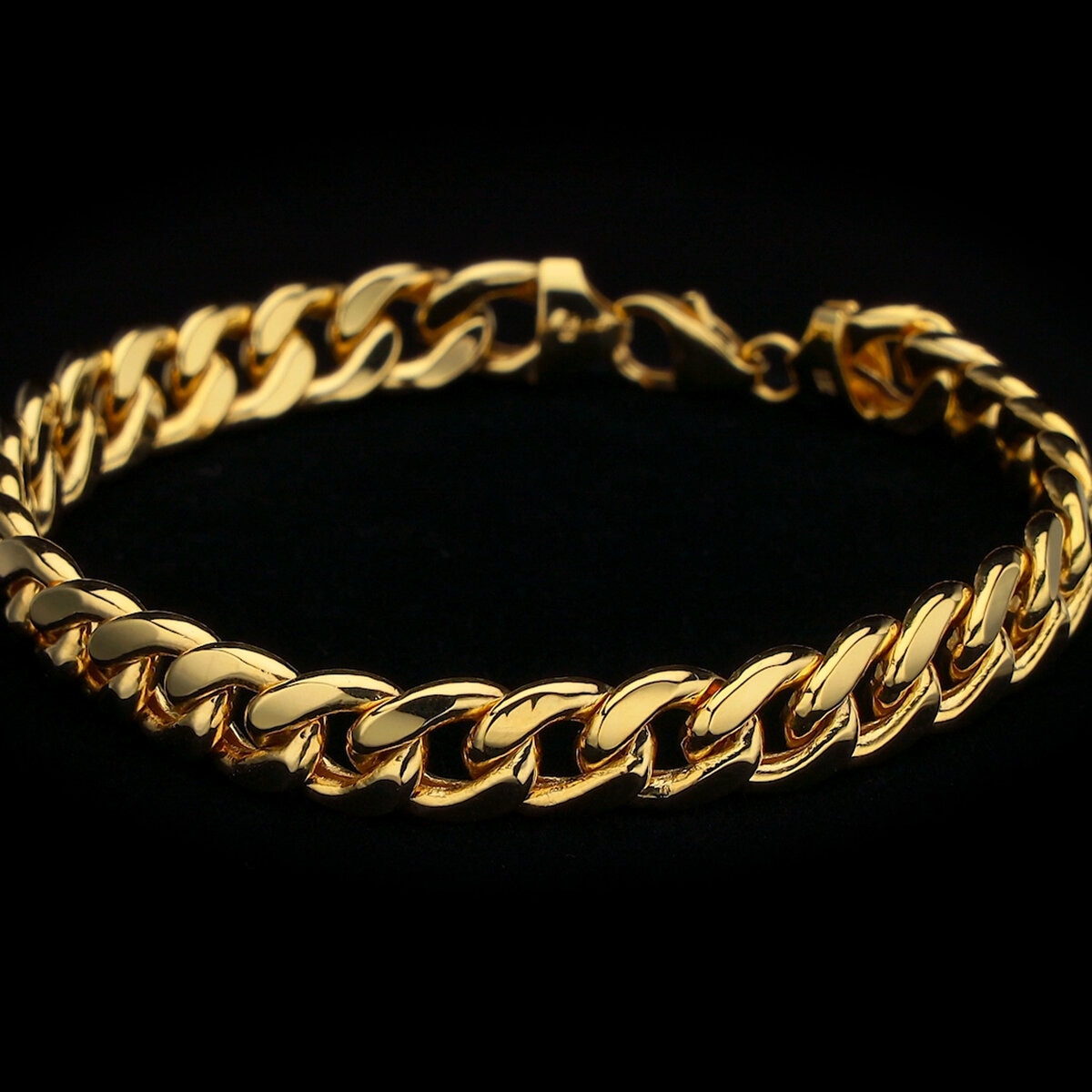 Pulsera para Caballero, 21.59cm, Oro Italiano Amarillo de 14K