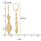 Aretes Colgantes, Oro Amarillo de 14K