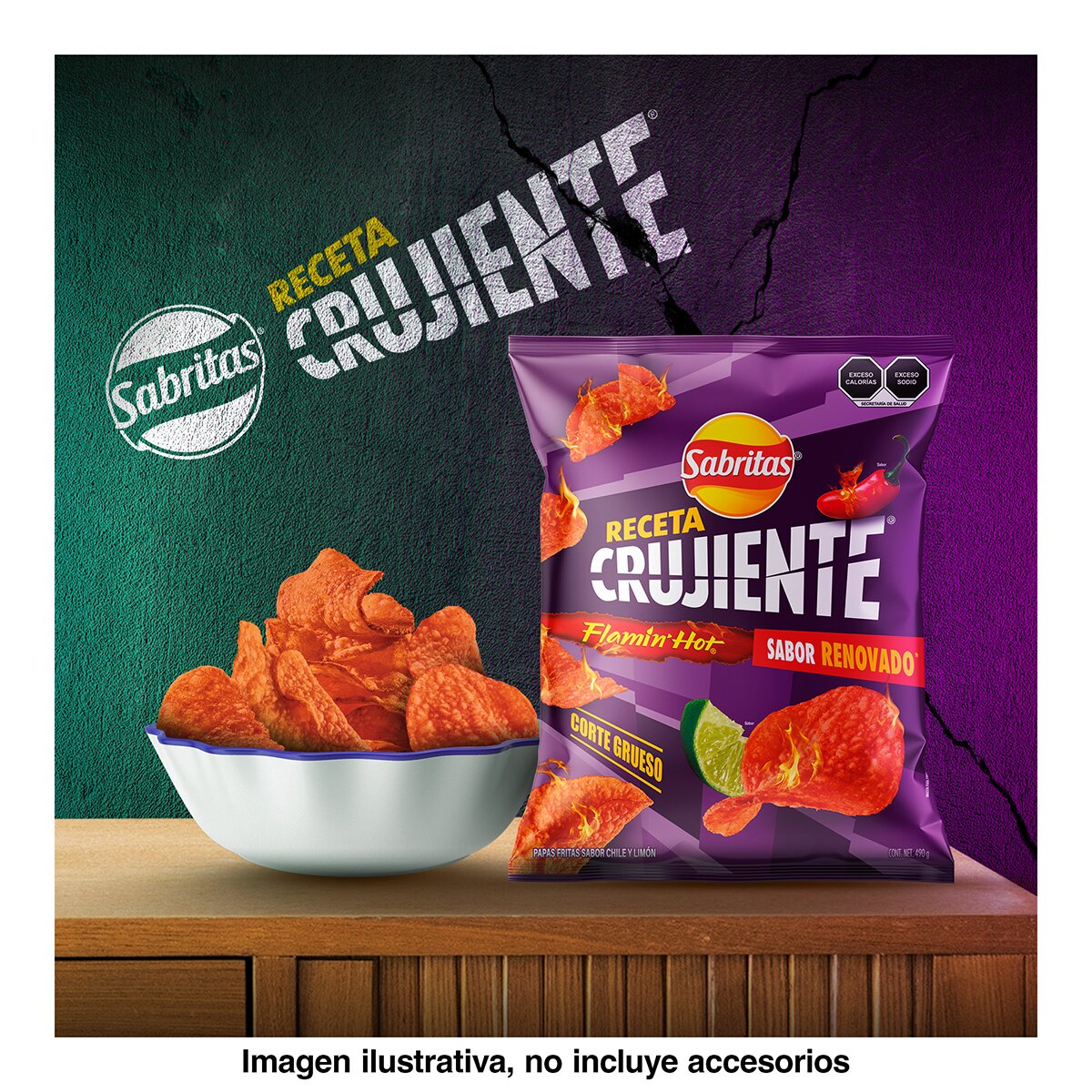 Sabritas Flamin Hot Receta Crujiente 490g Sabritas Flamin Hot Receta Crujiente 490g