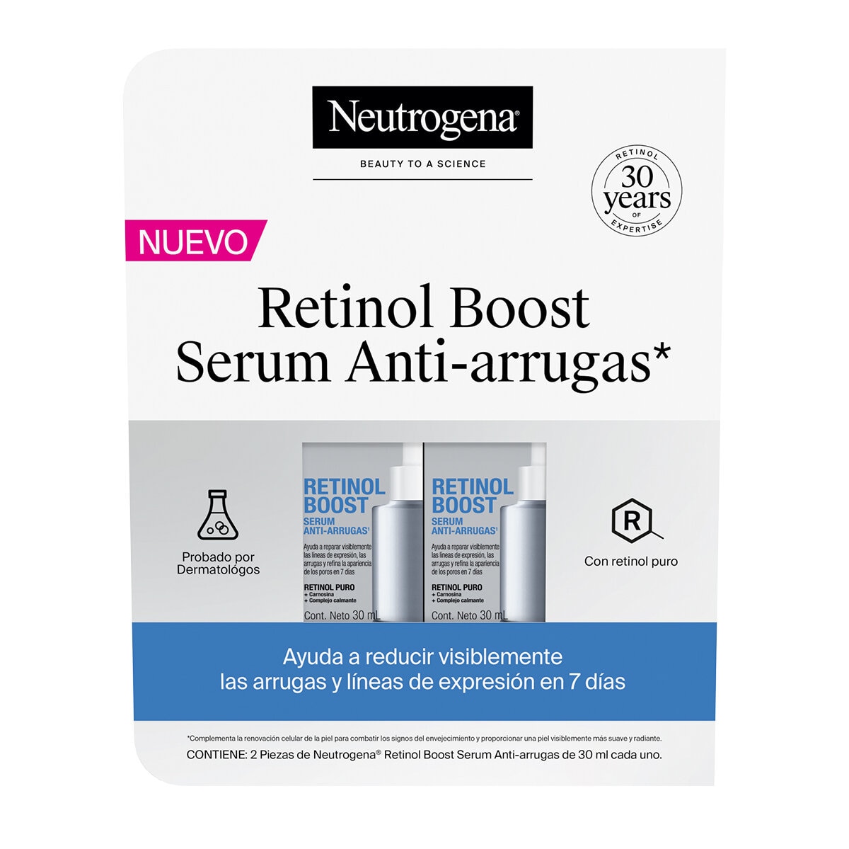 Neutrogena Suero Anti Arrugas con Retinol 2 pzas de 30 ml Neutrogena Suero Anti Arrugas con Retinol 2 pzas de 30 ml