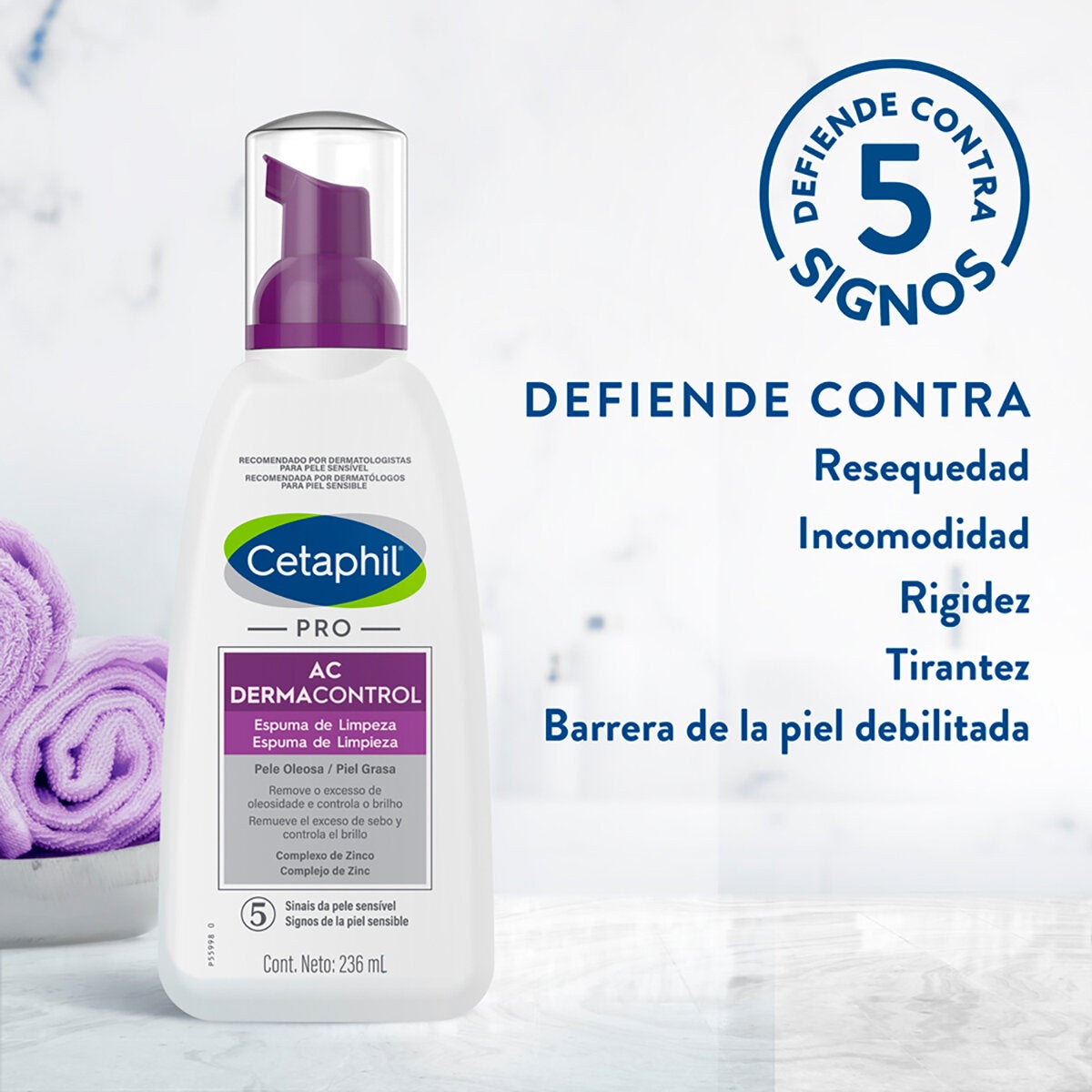 Cetaphil Pro AC Dermacontrol Espuma de Limpieza 236 ml Cetaphil Pro AC Dermacontrol Espuma de Limpieza 236 ml