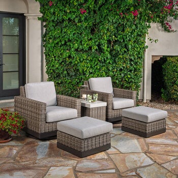 SunVilla, Knox Set Bistro con Ottoman para Exterior de 5 Piezas SunVilla, Knox Set Bistro con Ottoman para Exterior de 5 Piezas