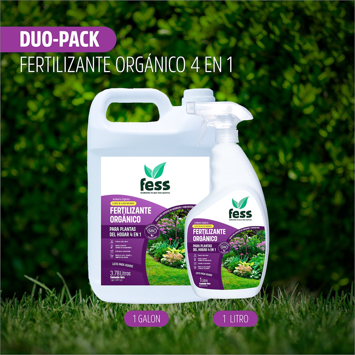 Fess, Fertilizante Orgánico para plantas, 3.78L +1L 