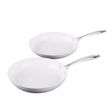 Westinghouse, Set de Sartenes 24 y 30 cm, Cerámica Blanca, Acero Inoxidable Westinghouse, Set de Sartenes 24 y 30 cm, Cerámica Blanca, Acero Inoxidable