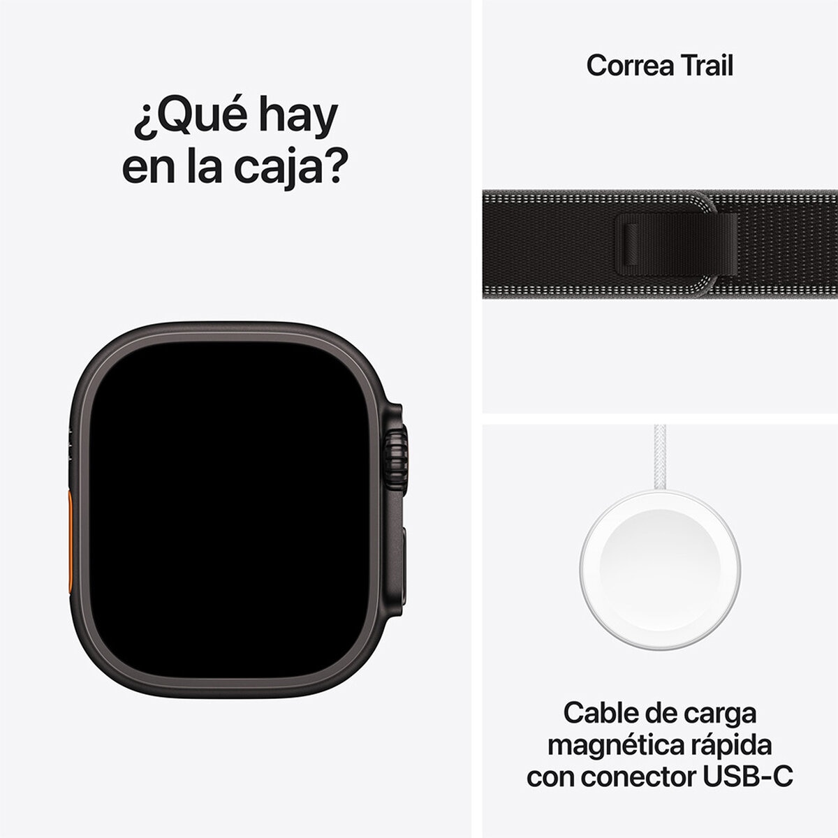 Apple Watch Ultra 3 (GPS + Celular) 49mm Titanio Negro + Correa Trail Negro Carbon - Talla M/L Apple Watch Ultra 3 (GPS + Celular) 49mm Titanio Negro + Correa Trail Negro Carbon - Talla M/L
