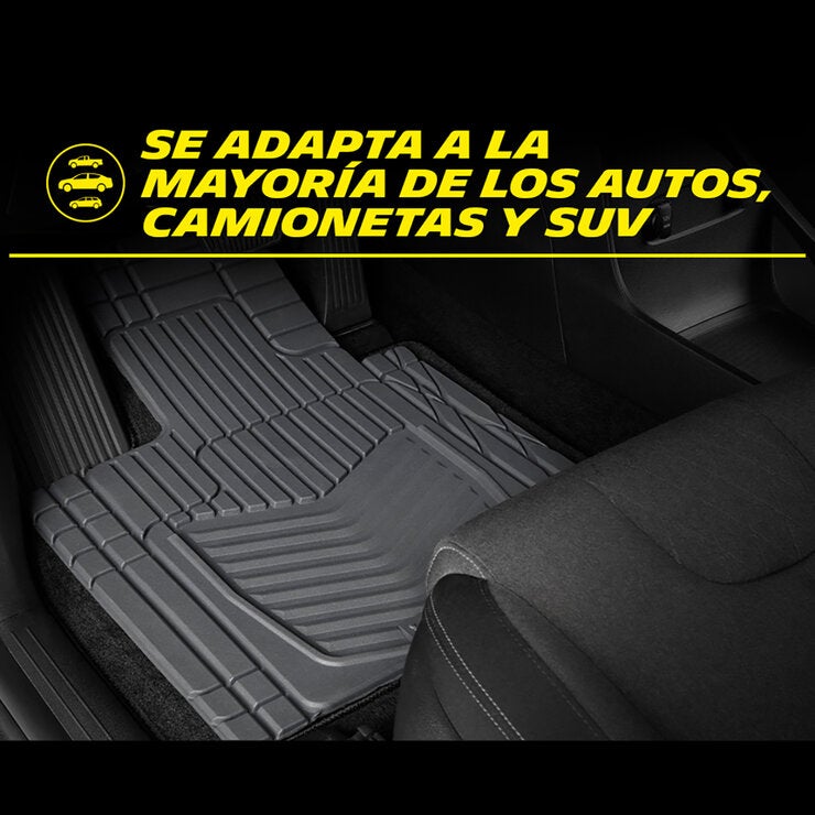 Michelin Tapete Universal de Hule Gris Para Automóvil 4 Piezas Michelin Tapete Universal de Hule Gris Para Automóvil 4 Piezas
