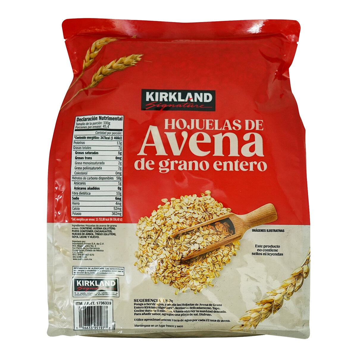 Kirkland Signature Hojuelas de Avena de Grano Entero 4.5 kg Kirkland Signature Hojuelas de Avena de Grano Entero 4.5 kg