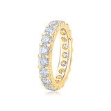 Anillo de Eternidad, 3.00ctw Diamantes, Oro Amarillo de 14K