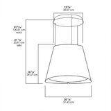Elica Campana de Isla 50cm Elica Campana de Isla 50cm