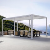 Zhengte, Pérgola de Aluminio de 3m x 6m, Color Blanco Zhengte, Pérgola de Aluminio de 3m x 6m, Color Blanco