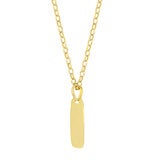 Dije Placa, Oro Amarillo 14K Dije Placa, Oro Amarillo 14K
