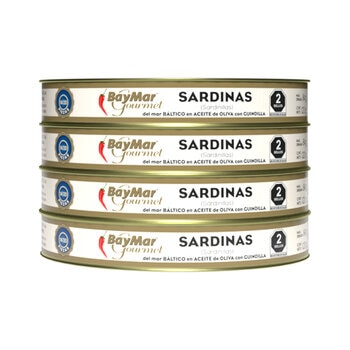 Baymar Sardinillas en Aceite de Oliva 4 pzs de 120 g