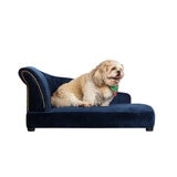 Maypet Cama para Perro Modelo Cleopatra con Terciopelo Color Azul