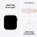 Apple Watch S10 (GPS + Cellular) Caja de aluminio oro rosa 46mm con correa deportiva rosa rubor S/M