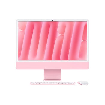 apple imac 24" 256gb 4.5k chip m4 rosa cpu de 8 núcleos gpu de 8 núcleos memoria unificada de 16gb.