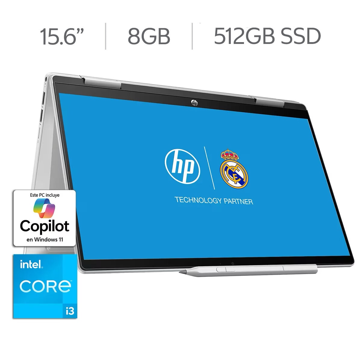 HP Pavilion x360 14-ek1013la Laptop 14" Full HD Intel Core i3 8GB 512GB SSD + 12 Meses M365 HP Pavilion x360 14-ek1013la Laptop 14" Full HD Intel Core i3 8GB 512GB SSD + 12 Meses M365