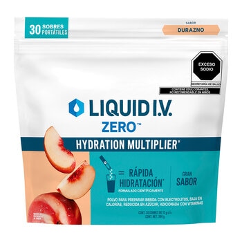 Liquid I.V. Electrolitos en Polvo Reducidos en Azúcar Sabor Durazno 30 pzas de 13 g Liquid I.V. Electrolitos en Polvo Reducidos en Azúcar Sabor Durazno 30 pzas de 13 g