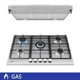 Teka Combo Campana de Pared 75 cm y Parrilla de Gas 5 Quemadores 75 cm Teka Combo Campana de Pared 75 cm y Parrilla de Gas 5 Quemadores 75 cm
