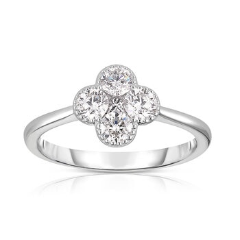Anillo de Diamantes 0.75ctw, Oro Blanco 18K Anillo de Diamantes 0.75ctw, Oro Blanco 18K