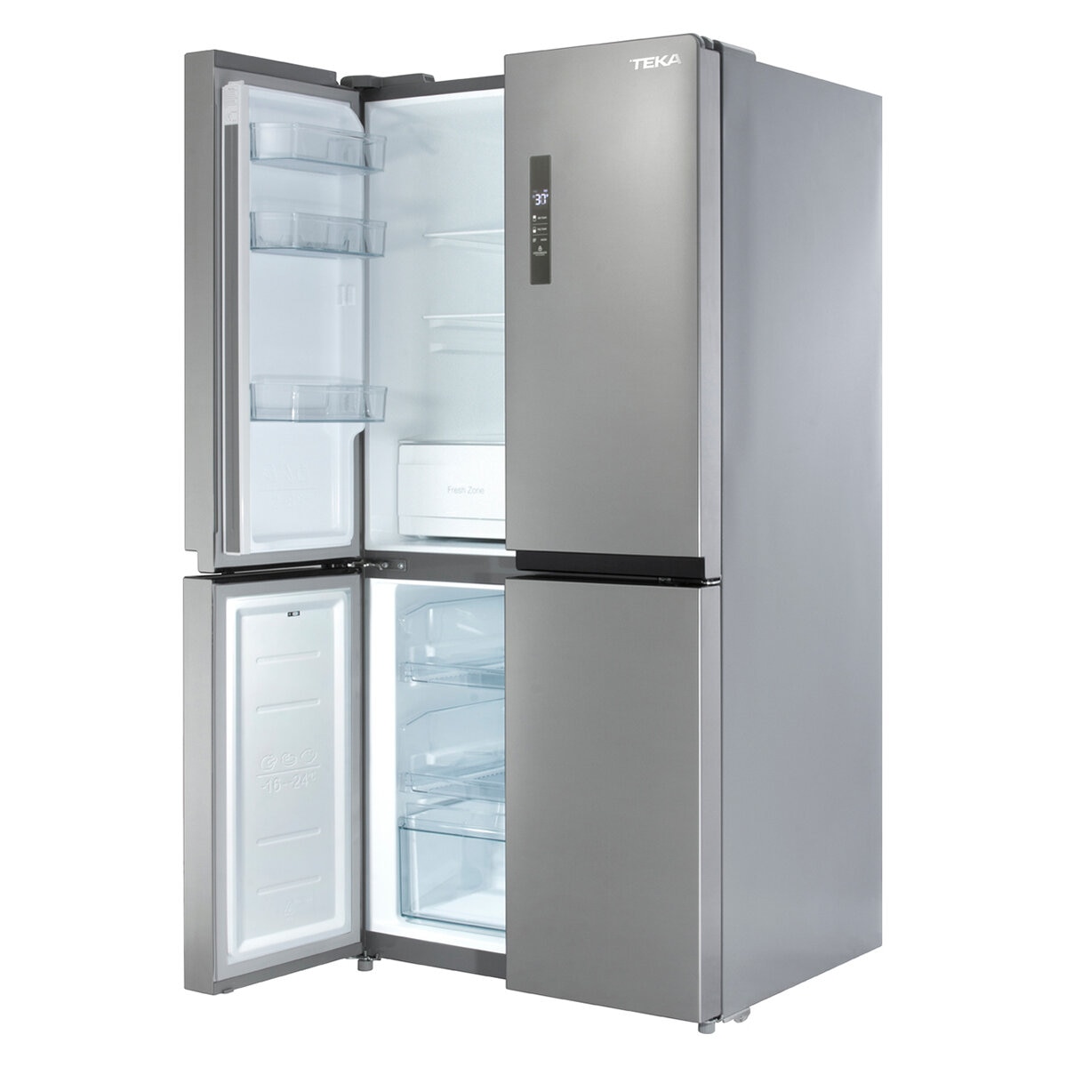 Teka Refrigerador de 19' cuatro puertas dual cooling system