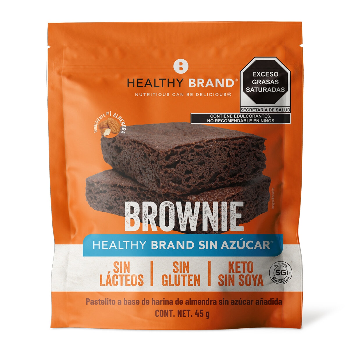 Healthy Brand Brownies Keto 10pzas de 45g c/u Healthy Brand Brownies Keto 10pzas de 45g c/u
